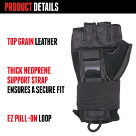 Triple Eight Hired Hands Skateboarding Wrist Guard Gloves, X-Large , Black