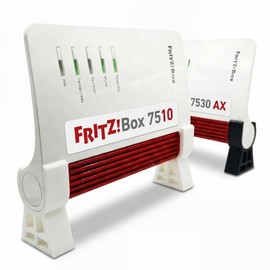 Stand for Fritzbox 7510 and 7530 AX AVM (Set of 2) - Holder Mount Router Modem - Made by R-Satz Shop (White)