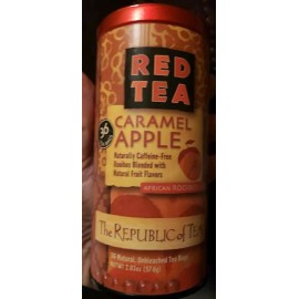 Republic of Tea The REPUBLIC OF TEA Red Tea CARAMEL APPLE Caffeine Free ROOIBOS 36 Bags In Tin