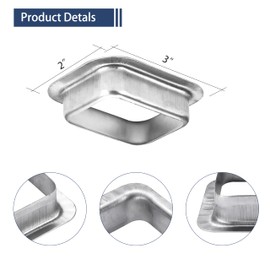 2" x 3" Rain Gutter Downspout Drop Outlet Aluminum K Style,Downspout Adapter,Aluminum Connector for Downspout Gutter Drain Pipe Fittings, Roof Rain Water Catching System Parts&Accessories(2 Packs)