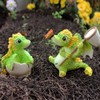 SUPVOX Resin Dragon Garden Statue Small Dragon Figurine for Garden