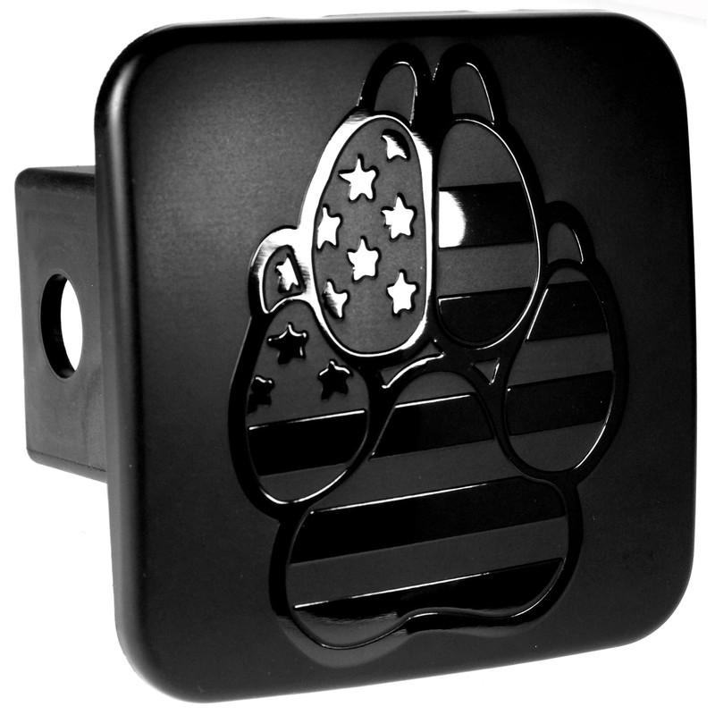 eVerHitch USA Flag Dog Paw K9 Unit Tube Plug Hitch