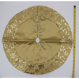 Kurt Adler Tiny 20-inch Miniature Satin Tree Skirt with Sequined Snowflake Border for Table Top Trees (Red)