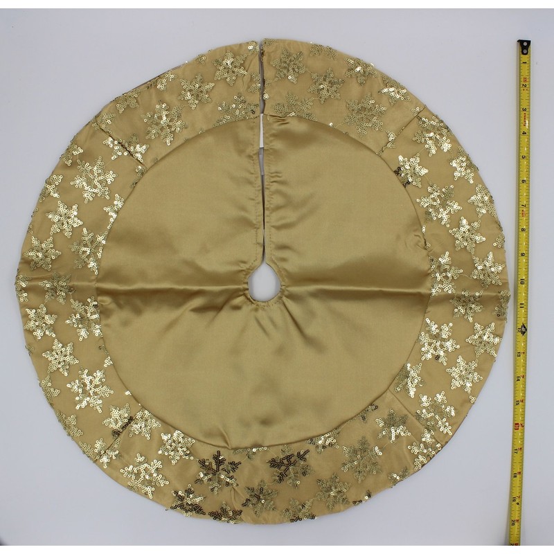 Kurt Adler Tiny 20-inch Miniature Satin Tree Skirt with Sequined