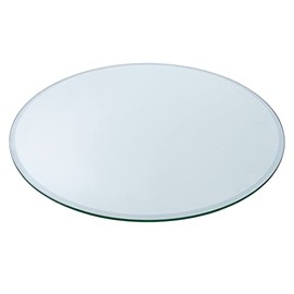 30" Round Clear Tempered Glass Table Top 1/2" Thick Flat Polished Edge