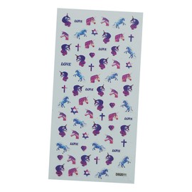 minkissy 3 Pack Boys and Girls Nail Art Stickers Safe Fingertip Decorations Unicorns Theme Easy Peel Stick for DIY Nail Art Fun