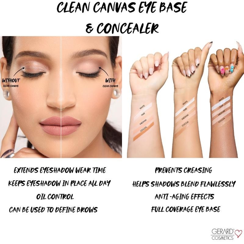GERARD COSMETICS Clean Canvas Full Coverage Eye Concealer & Base