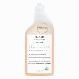 naturally It's clean Floor Cleaner (Makes 24-Gallons) for All Floor Types (Plant Based Enzymes) pH Neutral, Biodegradable, Kids&Pets Safe; Rinse Free, Eliminates Odors