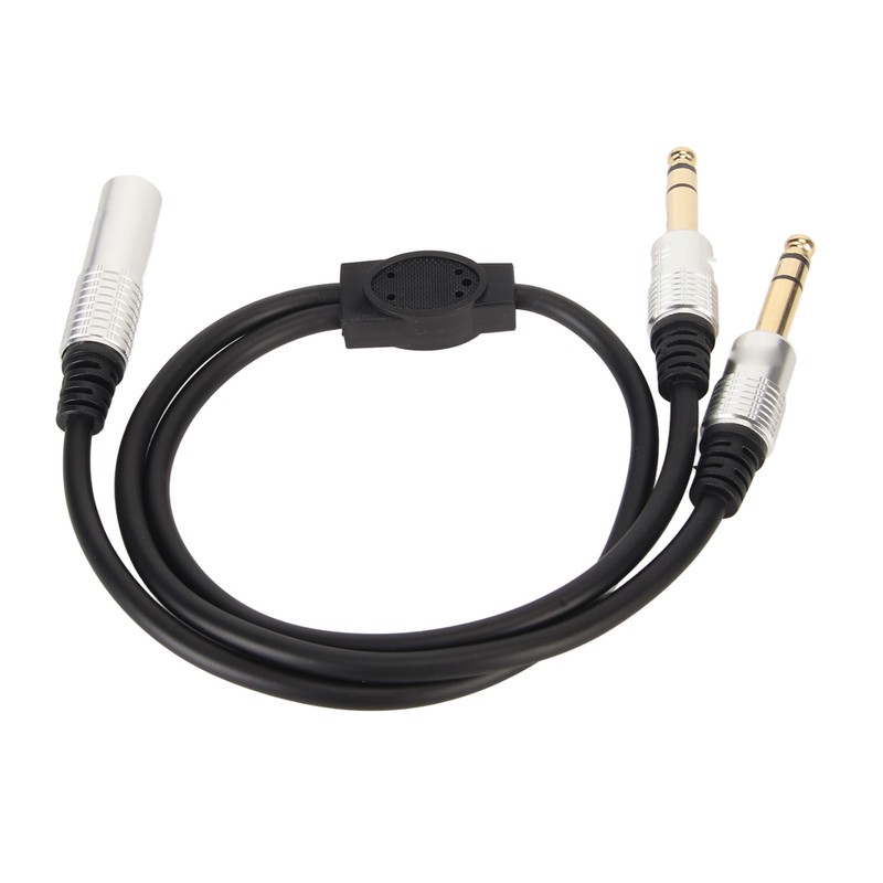 6.35mm Splitter Y Cable Mono Female to Dual Male 1/4