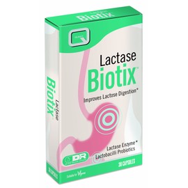 Quest - Dairy Digest Biotix Lactose Intolerance Tablets. 200mg Lactase Enzyme & Lactobacilli. Digestive Supplement to Prevent Gas, Bloating & Diarrhoea. Dairy Free, Gluten Free & Vegan (30 Capsules)
