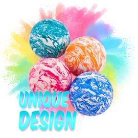 Oddballs 55mm Bounce Juggling Ball - Sold Individually - Swirl Patterns (Orange Swirl) Bounce Juggle Ball Super Bouncy Unlimited Fun