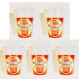 Modern Thai Shrimp Hot Pot Flavor Instant Noodles, 2.4 oz Cups, Pack of 5