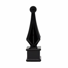 Address America Fence Finials Four Sided Spire Finial - Aluminum - Black 1/2" 10 ct - FF
