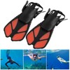 1 Pair Adjustable Snorkeling Fins TPR Open Heel Long Diving