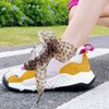 LIFKOME 2pairs Wide Leopard Print Flat Shoe Laces for Sneakers