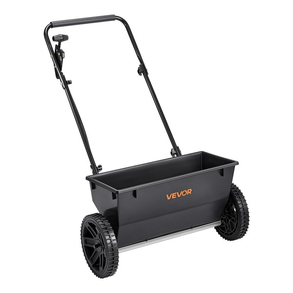 VEVOR Broadcast Spreader, 50LBS Capacity, Walk-Behind Push Spreader, 18 in