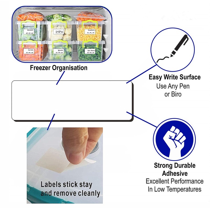 Hycodest 120 Pcs All-Purpose Removable Labels No Residue Write On