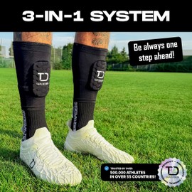 TAPEDESIGN Shin Pads Children, Men & Women - 3-in-1 Sleeve with Integrated Protection - Ultralight & Non-Slip - Football Accessories - Shin Pads - Training Accessories