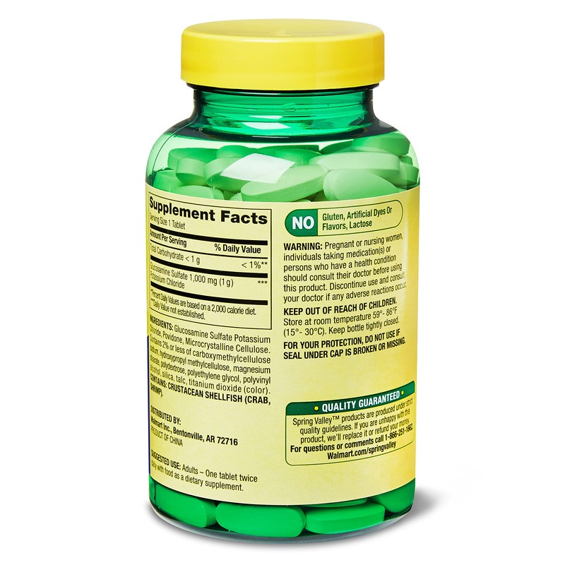 Spring Valley - Glucosamine Sulfate 1000 mg, 120 Tablets