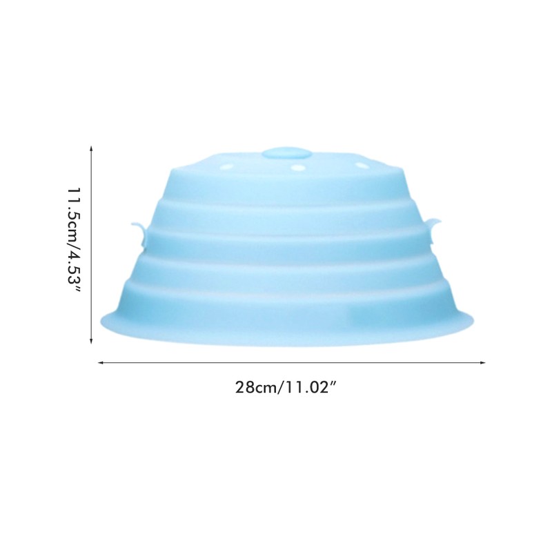 Microwave Splatter Cover Collapsible Microwave Plate Silicone Cover Absorbable Microwave