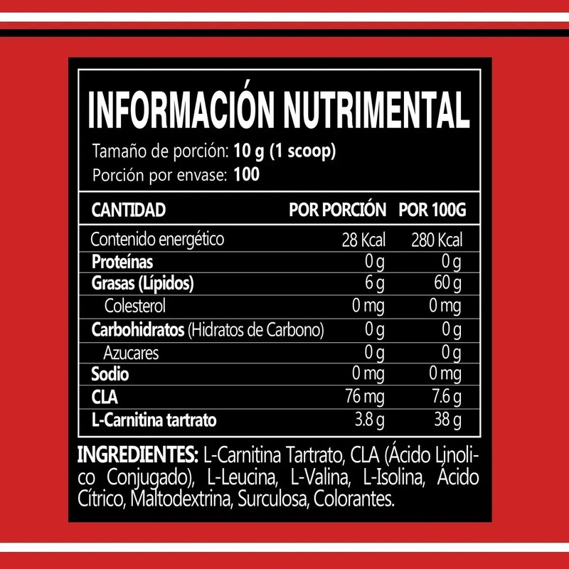 Cla Carnitina World Suplementos 1kg Pre Entreno 200serv