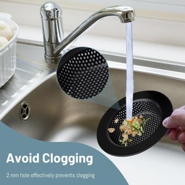 3 Pieces Kitchen Sink Stopper Strainer, Kitchen Sink Basket Strainer, Garbage Disposal Plug, Stainless Steel Universal Anti-Clogging Kitchen Sink Filter Sieve, Kitchen Sink Perforated Basket Strainer