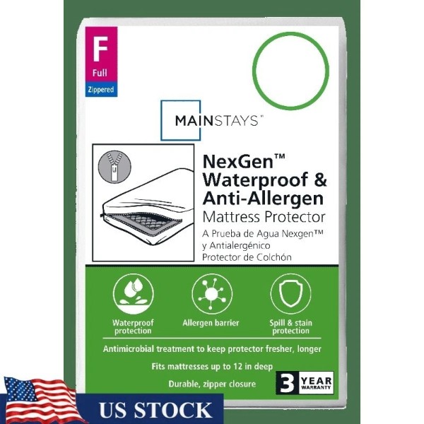 Unbranded Waterproof Anti-Allergen Zippered Mattress Protector Full Size Mattress New