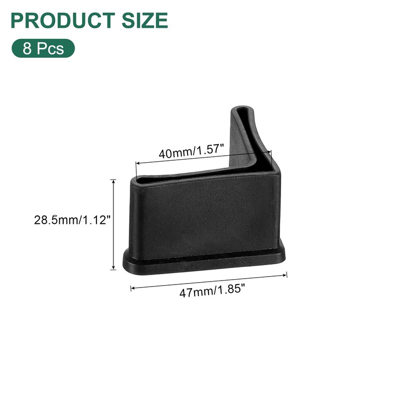 uxcell 8 Pcs 1.57" x 1.57" Rubber Foot Pads Covers,