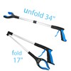 34" Grabber Tool - 2 Pack 34 Inch Long Foldable
