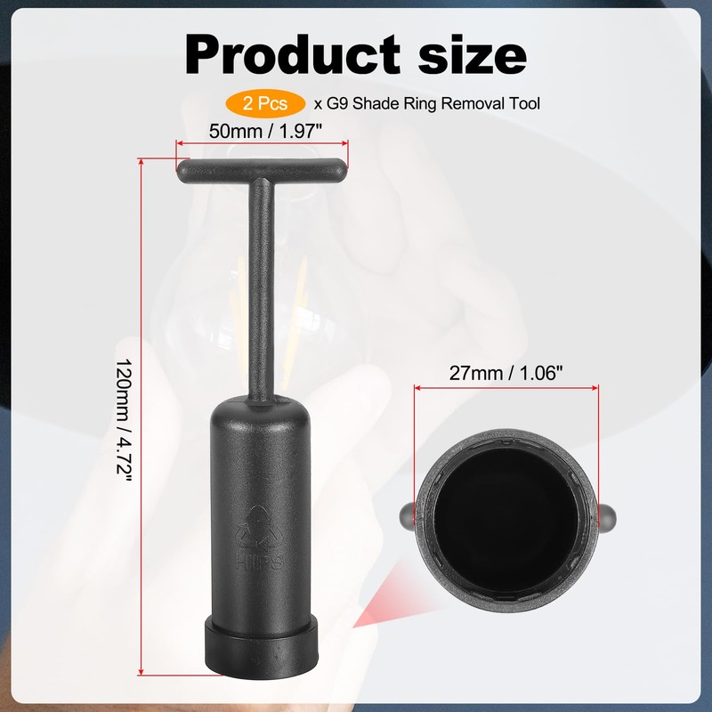 PATIKIL G9 Socket Ring Removal Tool, Pack of 5 PVC