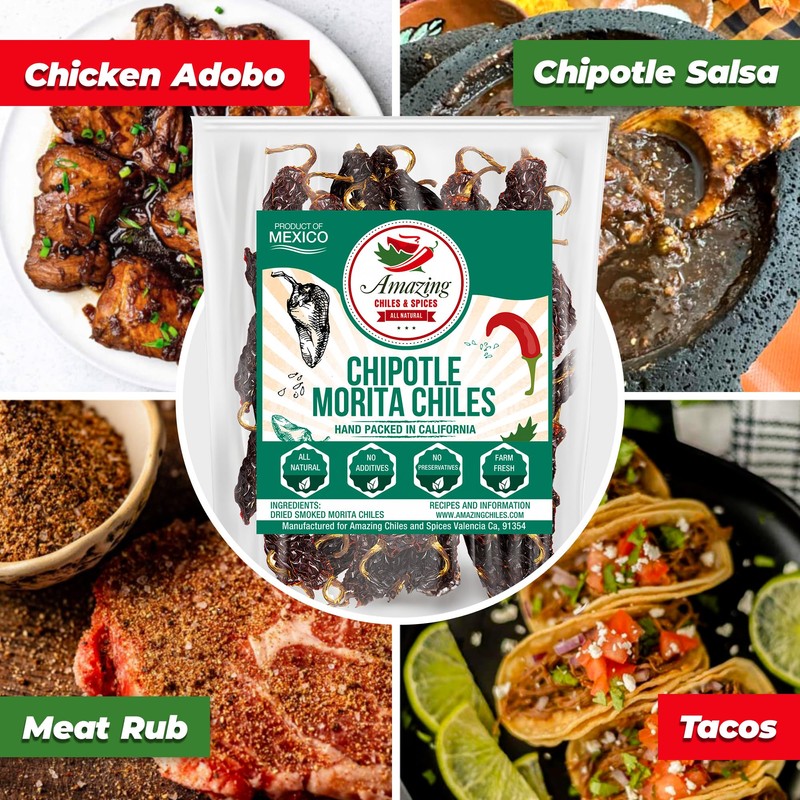 Dried Chipotle Morita Chile Peppers 16 oz – Robust Smokey
