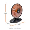 EZ-HEAT 1,000-Watt Indoor Parabolic Dish Space Heater with 70-degree Wide