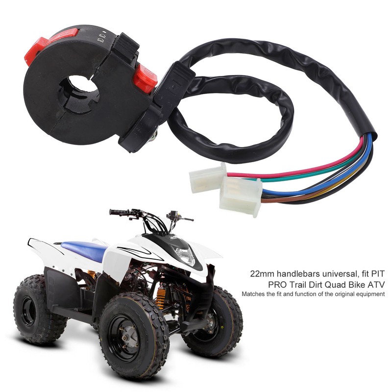 7wires 22mm Left Side Handlebar Kill Start Light Switch Choke