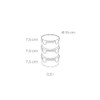 Tescoma Food 3 Containers of 0.8 L Each, Bordeaux Freshbox,