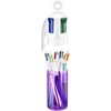 BIC 4 Colours Ball Pens - Purple Pen Holder of