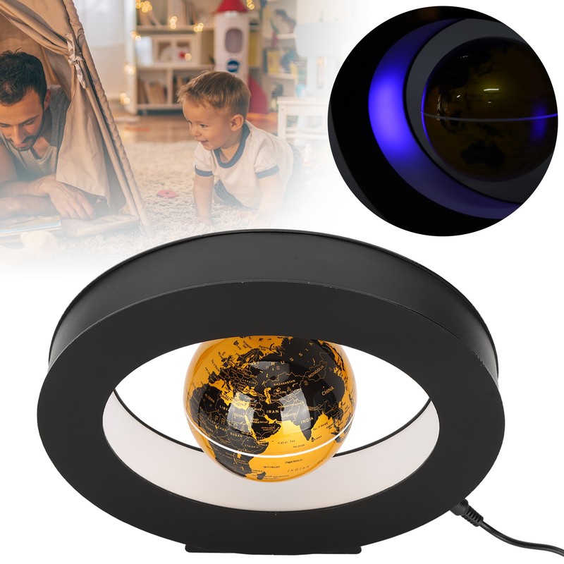 Floating Globe Magnetic Levitation World Map Ball Desktop Decoration with