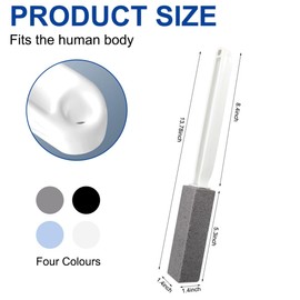 CXWPDD Pumice Stone for Toilet Bowl Cleaning with Handle 4 Pack Pumice Stone Blocks Hard Water Remover Cleaner for Bathroom Kitchen Pool Sinks and Grill Blue White Black and Gray