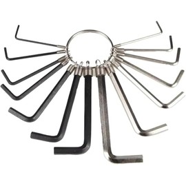 LEDON 14Pcs Hex Key Wrench Set, Metric and SAE Allen Wrenches (1.5MM - 10MM) L Shape Imperial Combination Allen Keys