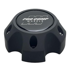 PRO COMP Flat Black Wheel Center Cap with Screws 703154502 6031CAP2 S909-17 Resin Logo