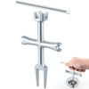 Enhon 4 Sided Drain Strainer Wrench with Sliding Handle for