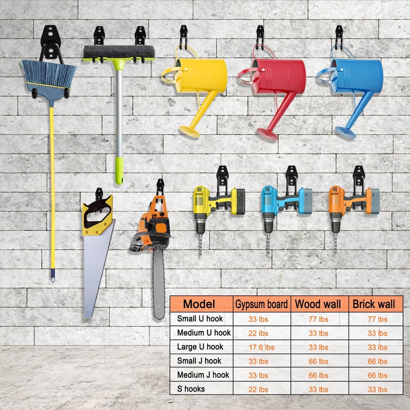 HUPBIPY 26 Pack Garage Hooks Heavy Duty Utility Steel with