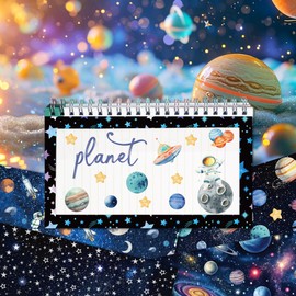 VIVIQUEN 24 Pack Space Planet Pattern Double-Sided Paper, 12-inches Astronaut Starry Sky Scrapbook Specialty Craft Paper Folded Flat for DIY Background Card Making Scrapbook Photo Album Decor