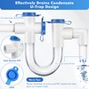 Gulfmew 3/4 Inch Standard Condensate Trap with Cleaning Brush, PVC