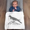 Azeeda 'Dove on Rock' Cotton Baby Blanket/Shawl (BY00039140)