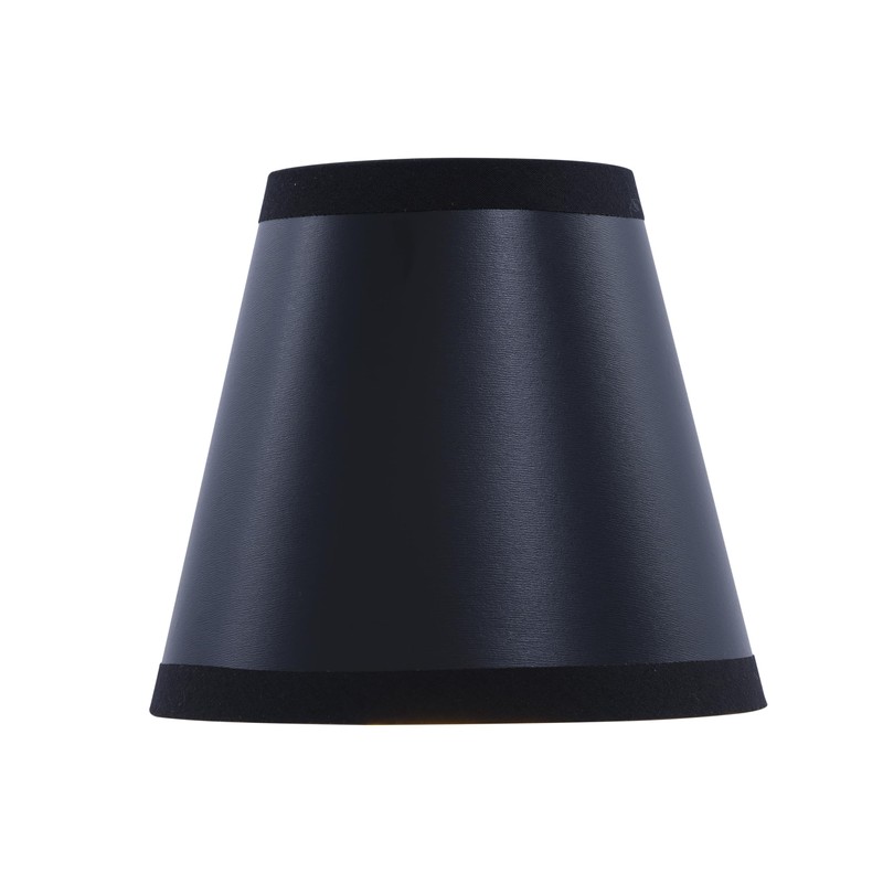 Aspen Creative 51054-6, Hardback Empire Transitional Clip-On Chandelier Shade, Black