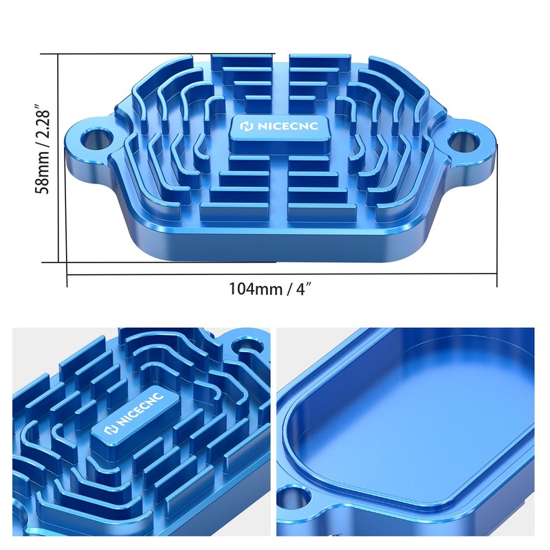 NICECNC Aluminium Finned Valve Covers Compatible with Suzuki DR650SE 1996-2024，DR650S