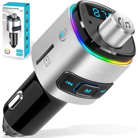 STAZER FM Transmitter Car Bluetooth, Wireless Radio Receiver with Hands-Free Function, USB A Multi-Port Car Charger, MP3 Music Player with Support for TF Memory Cards and USB Flash