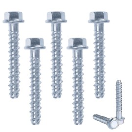 posionks 20 Pieces Concrete Screws 8 mm Hex Screws Universal Dowels Long Shaft Dowels Window Frame Dowels Expansion Wall Mounting Screw Set