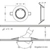 ledscom.de 5 pcs. recessed Ceiling Frame CIRC, Round, swivelling, Glossy