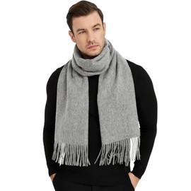 Novawo Mens Wool Scarf Warm and Soft Long Scarves Winter Stylish Scarf